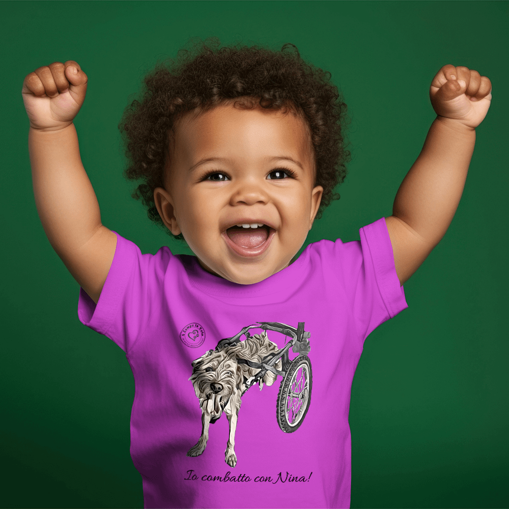T-Shirt Solidale Bambino "Io Combatto con Nina!"