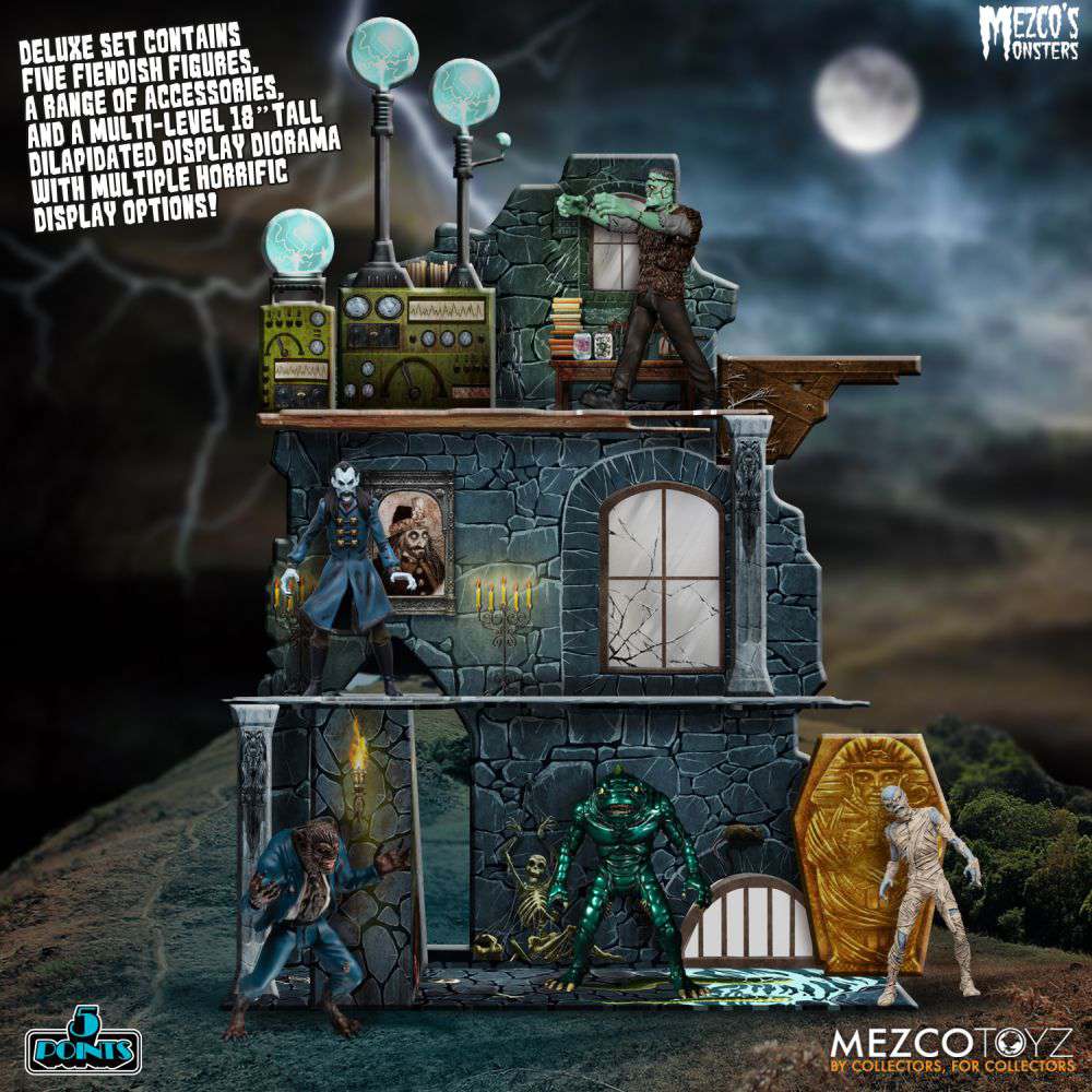 Mezco 5 Points TOWER OF FEAR Monster DELUXE Set HORROR Action Figure