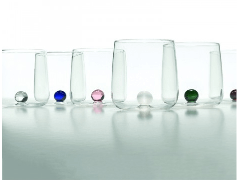 Bicchiere in vetro borosilicato BILIA set 6 assortiti -