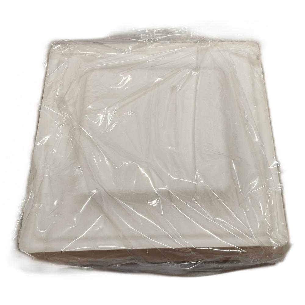 Piatto Quadrato Grande in Polpa di Cellulosa colore Bianco 260x260 mm 50 Pezzi ca. Florida