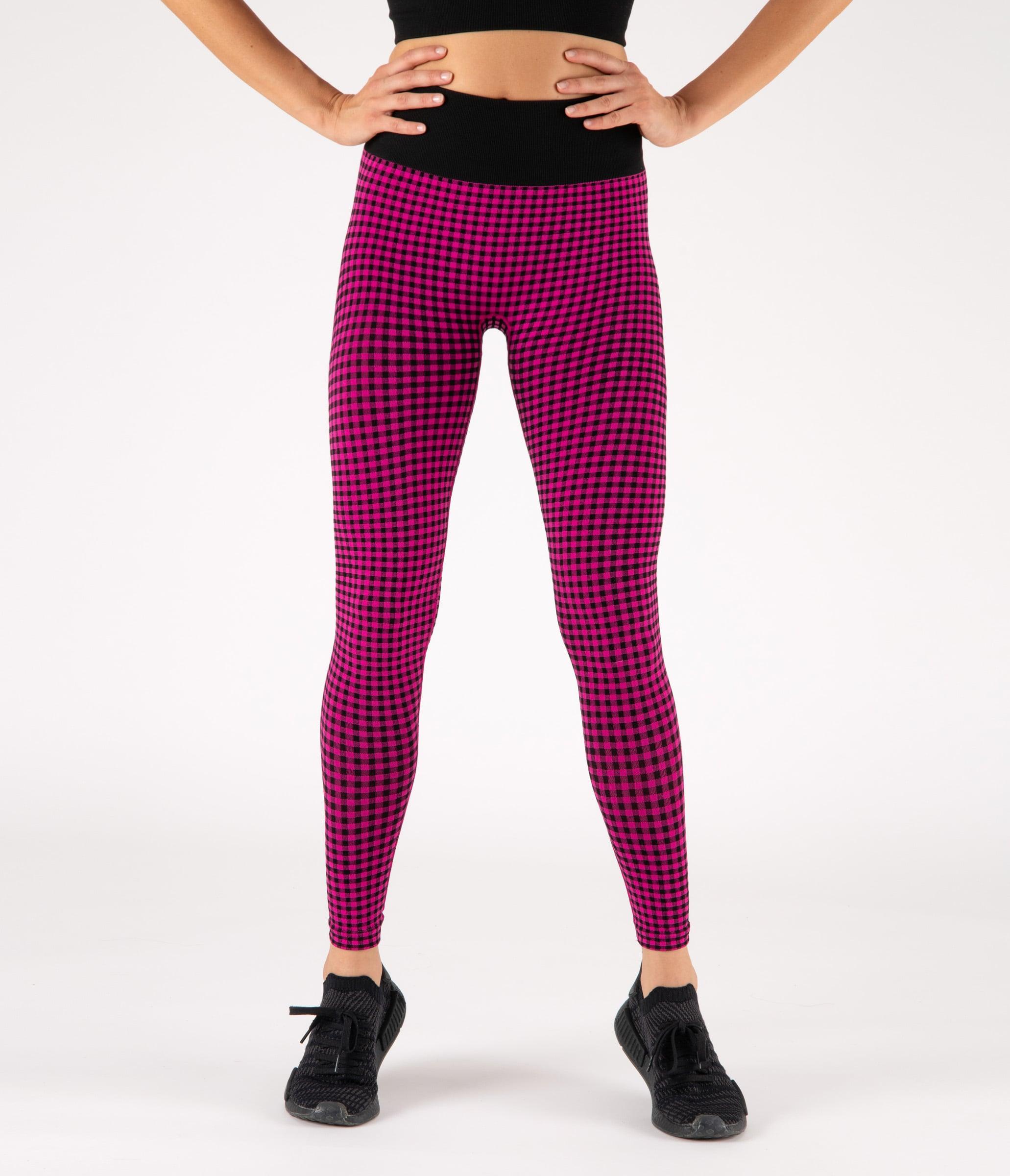 LEGGINGS SUTTON – CHECK – BLACK AND FUCHSIA