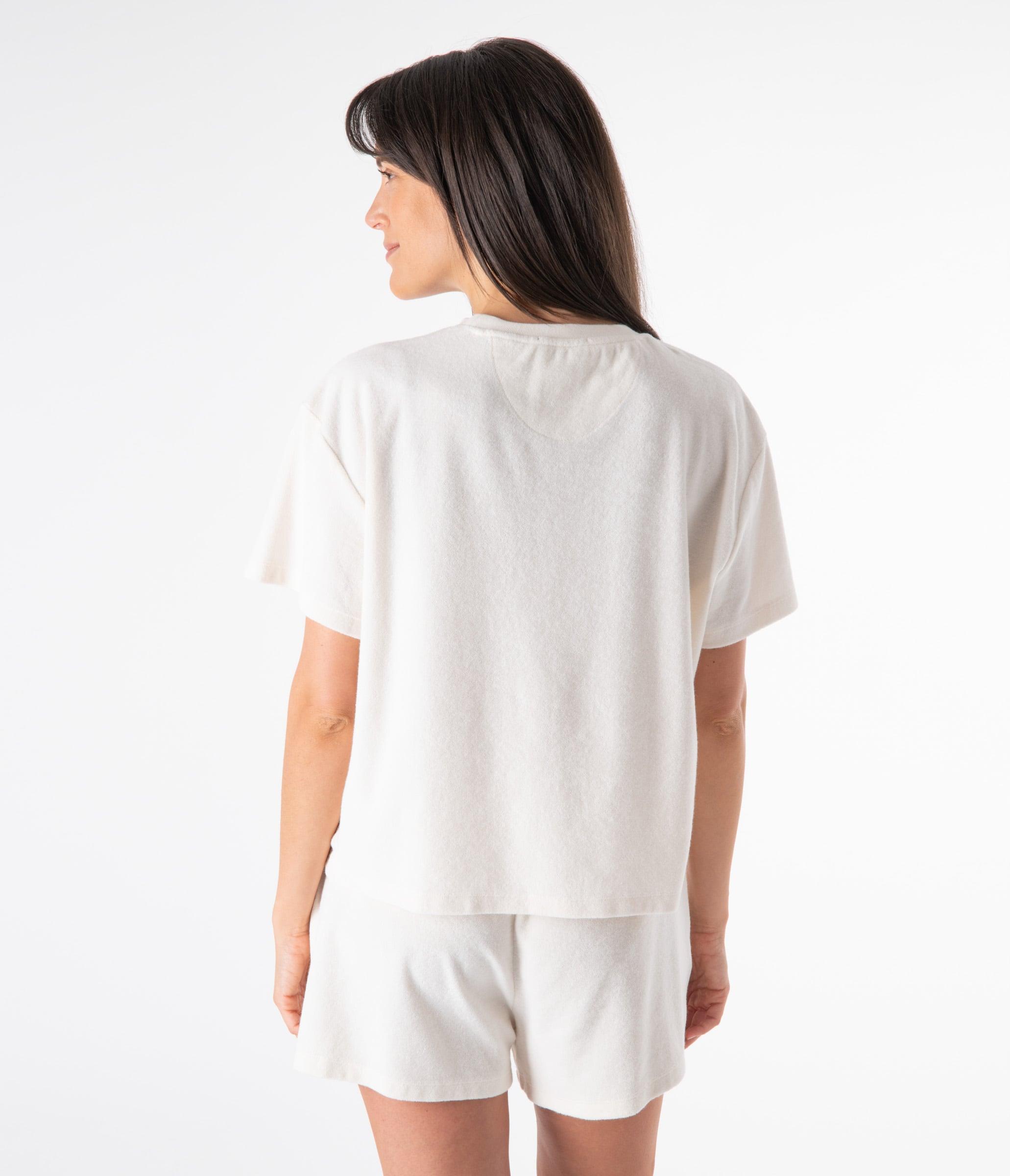 T-SHIRT IN SPUGNA VIRGINIA – VANILLA