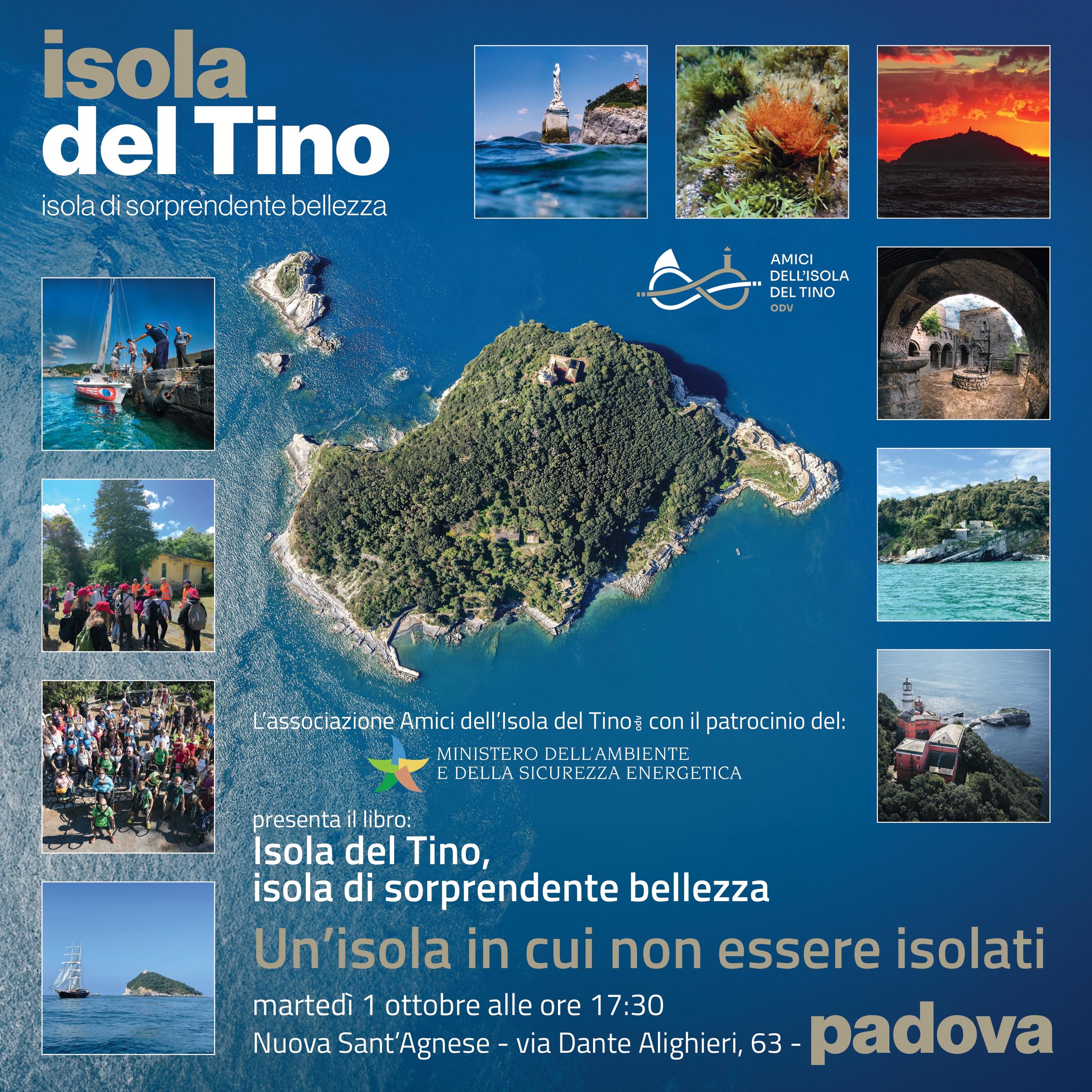 Isola del Tino: a Padova un evento per scoprire in un libro – stampato anche in braille – misteri e storie dell’isola più segreta d’Italia. Il soprintendente Tiné presente all’evento. Ines Testoni: “nessuno sulla terra è isolato”