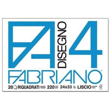 Blocco Fabriano F4 24x33 liscio riquadrato