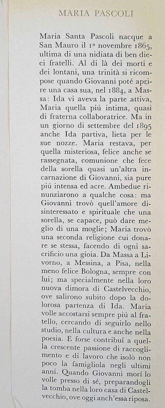 Lungo la vita di Giovanni Pascoli, Maria Pascoli