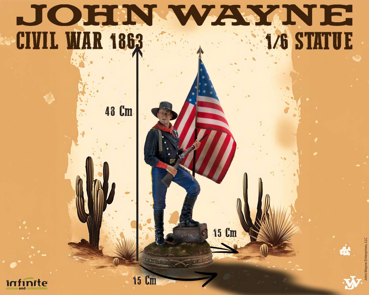 Infinite Statue JOHN WAYNE 1863 Civil War 1/6 RESIN STATUE