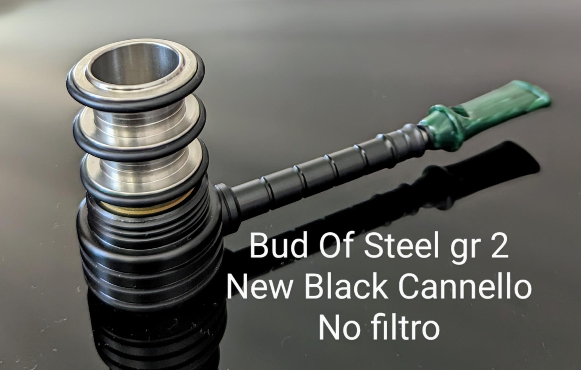 Bud Of Steel gruppo 2 new cannello no filtro e ultra short (reverse calabash in acciaio inox)