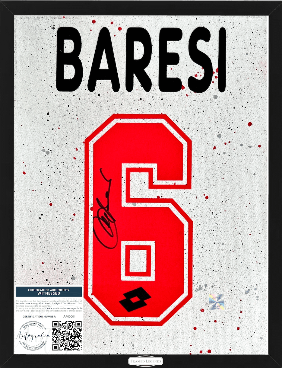 Artwork AC Milan Theme Autografo Franco Baresi Limited Edition