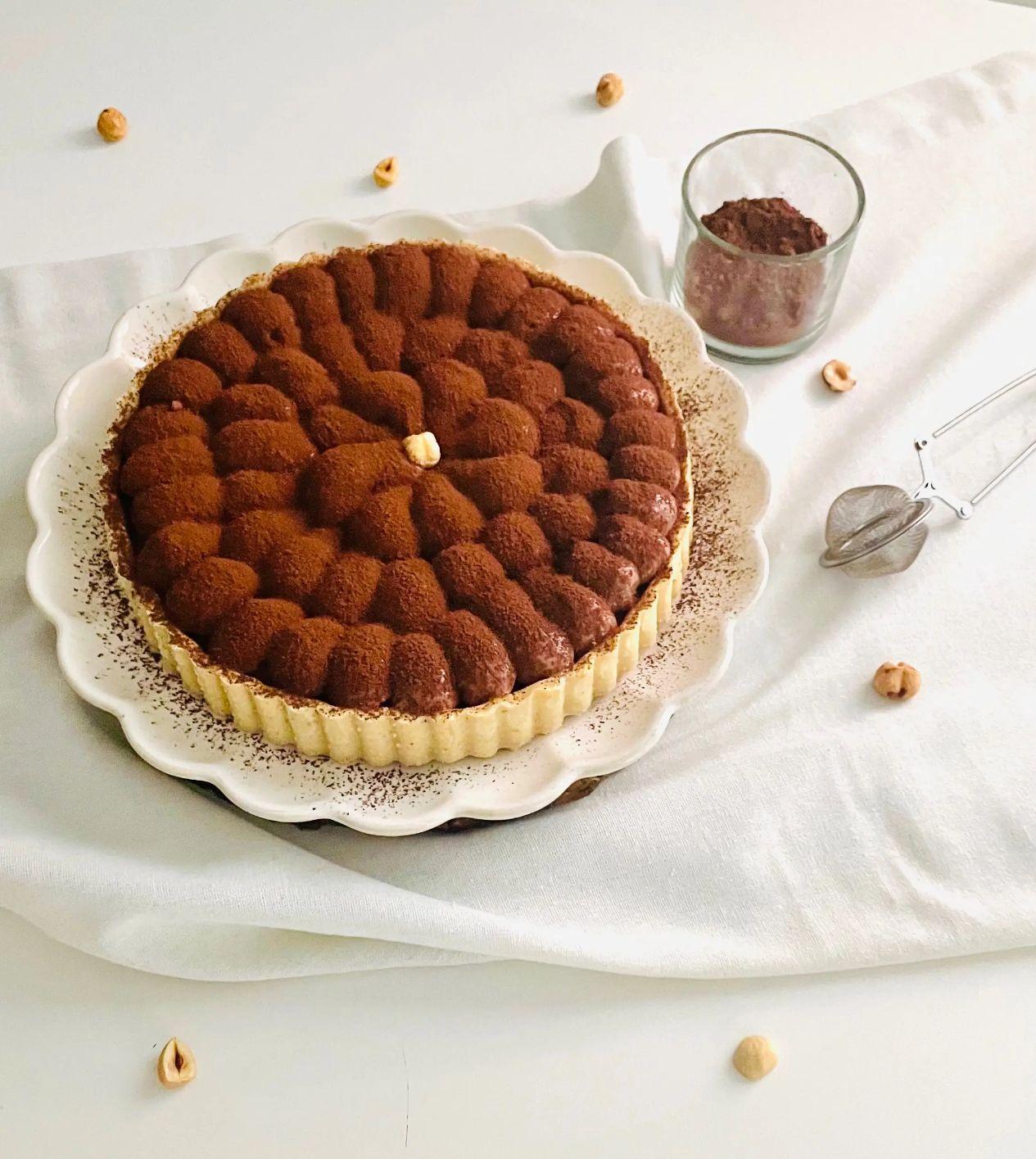 Crostata al doppio cioccolato e nocciola