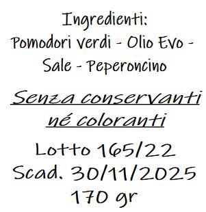 POMODORI VERDI PICCANTI 170 GR