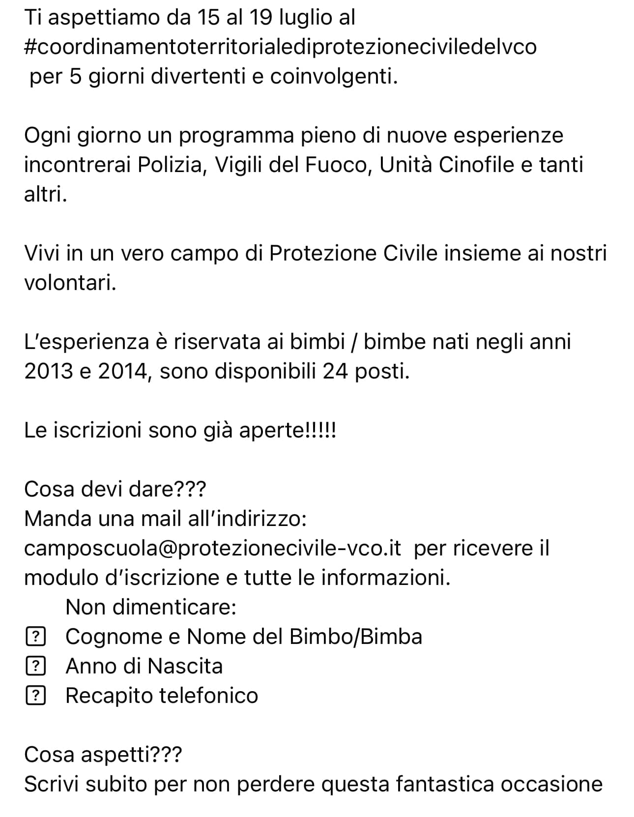 campi scuola, verbania, lago maggiore, bambini