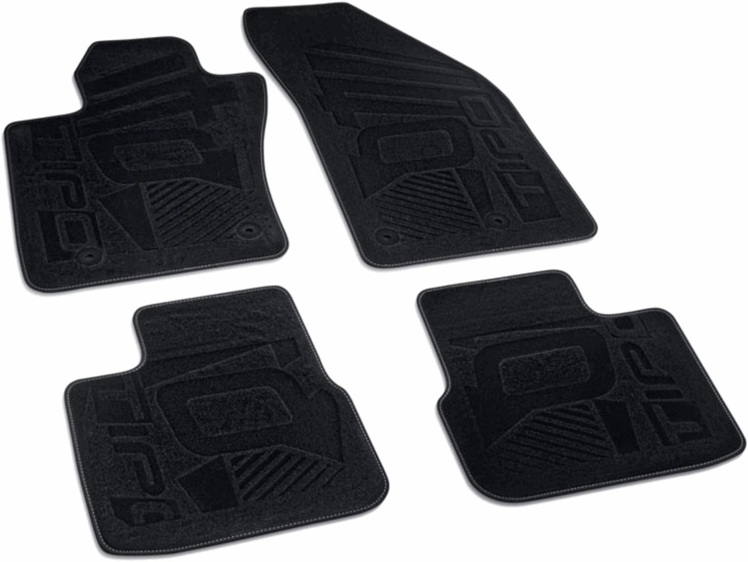 Set tappetini moquette nero logo rilievo originale accessori Fiat Tipo II (356) 4 porte 50927900
