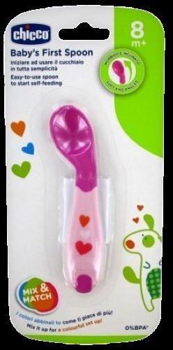 CHICCO - Baby's First Spoon - Cucchiaino 8m+ Rosa