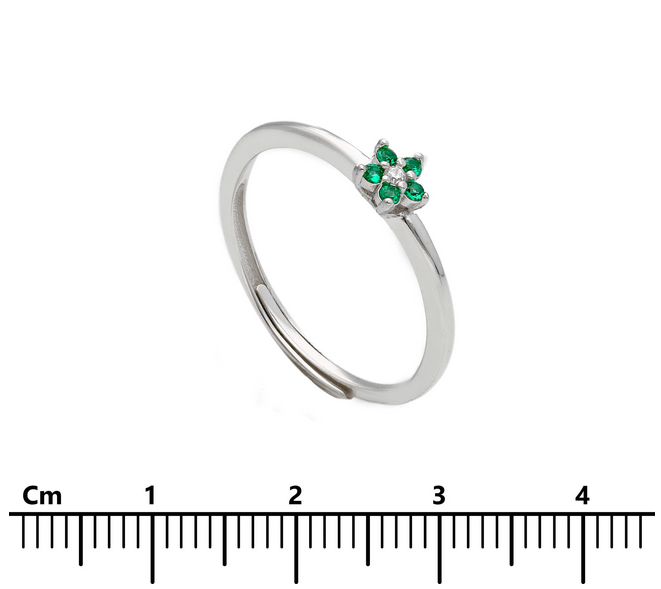 Anello con fiore