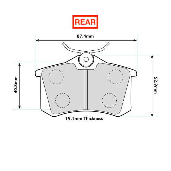 PBS Brake Pads Front / Rear Renault Clio IV 1.6 TCe RS