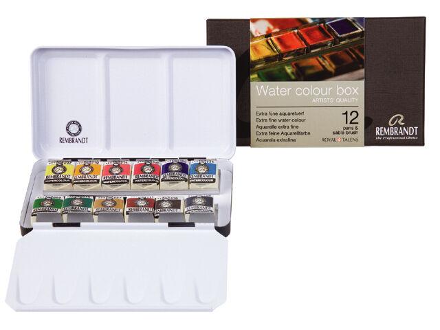 REMBRANDT - Water colour box - Set 12 colori Acquerello Extrafine