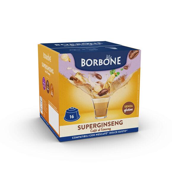 16 Cápsulas Borbone SUPERGINSENG Preparado Soluble para Café con Leche y Ginseng