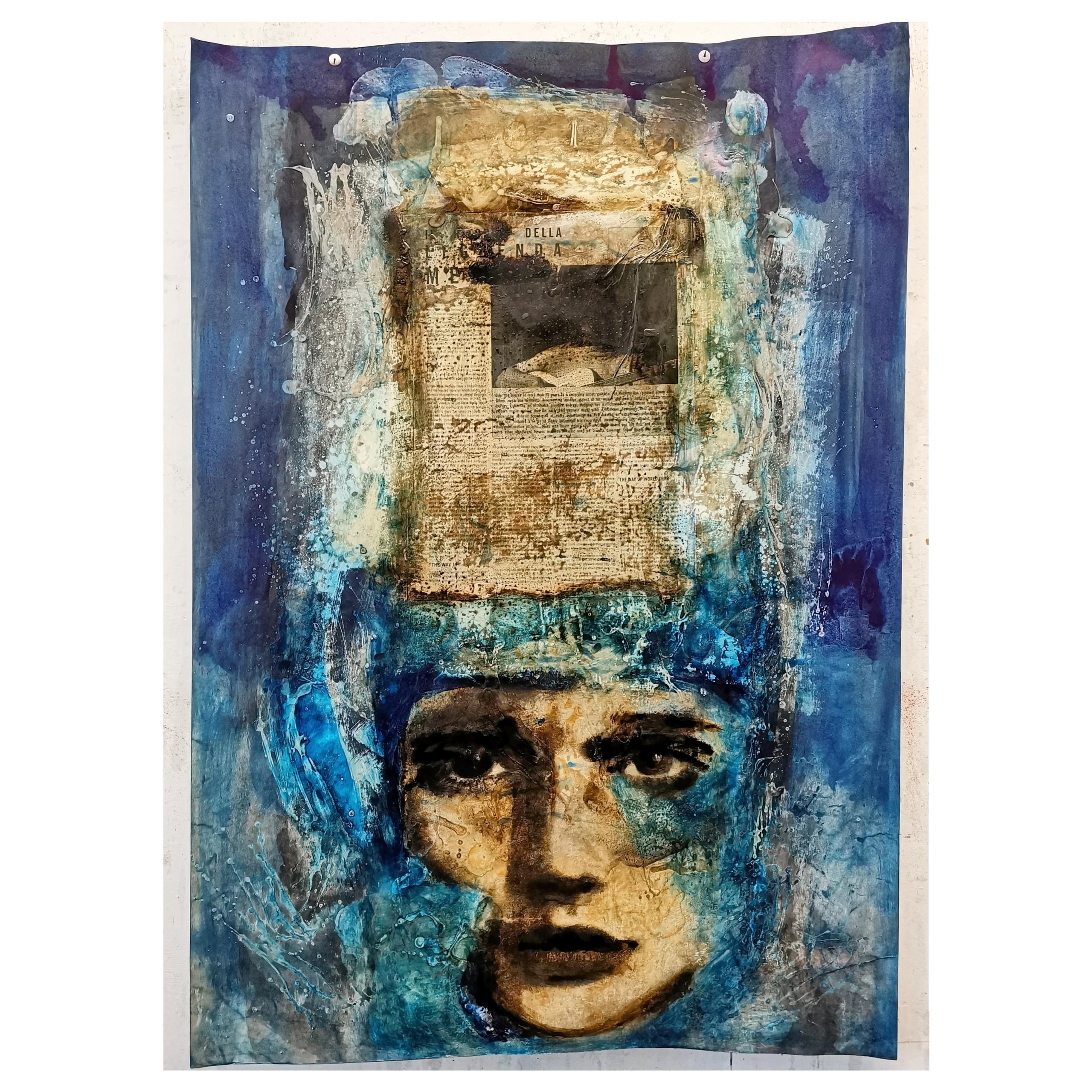 Simona Fedele Artista, carte in tecnica mista, mostra d'arte, disegno, acquerello, galleria d'arte, carte antiche, stucco veneziano, made in Italy