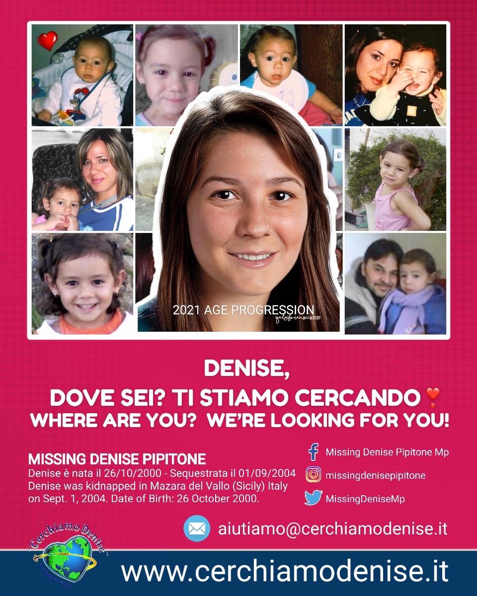 Missing Denise nata il 26 ottobre 2000 - scomparsa 1 settembre 2004 a Mazara del Vallo TP. Sicilia