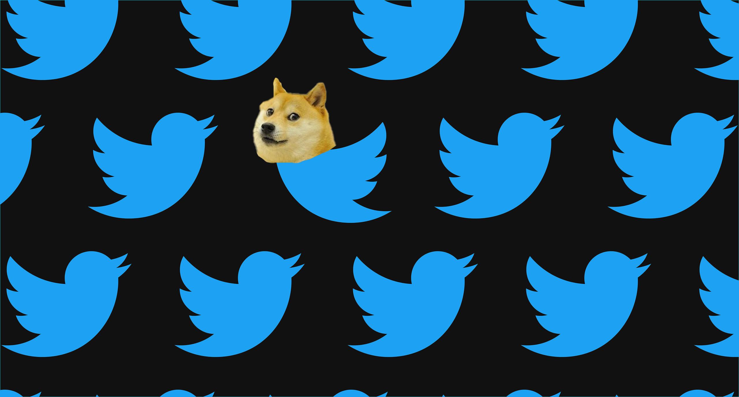 Dogecoin spikes just after Twitter has replaced its logo with an image of Doge