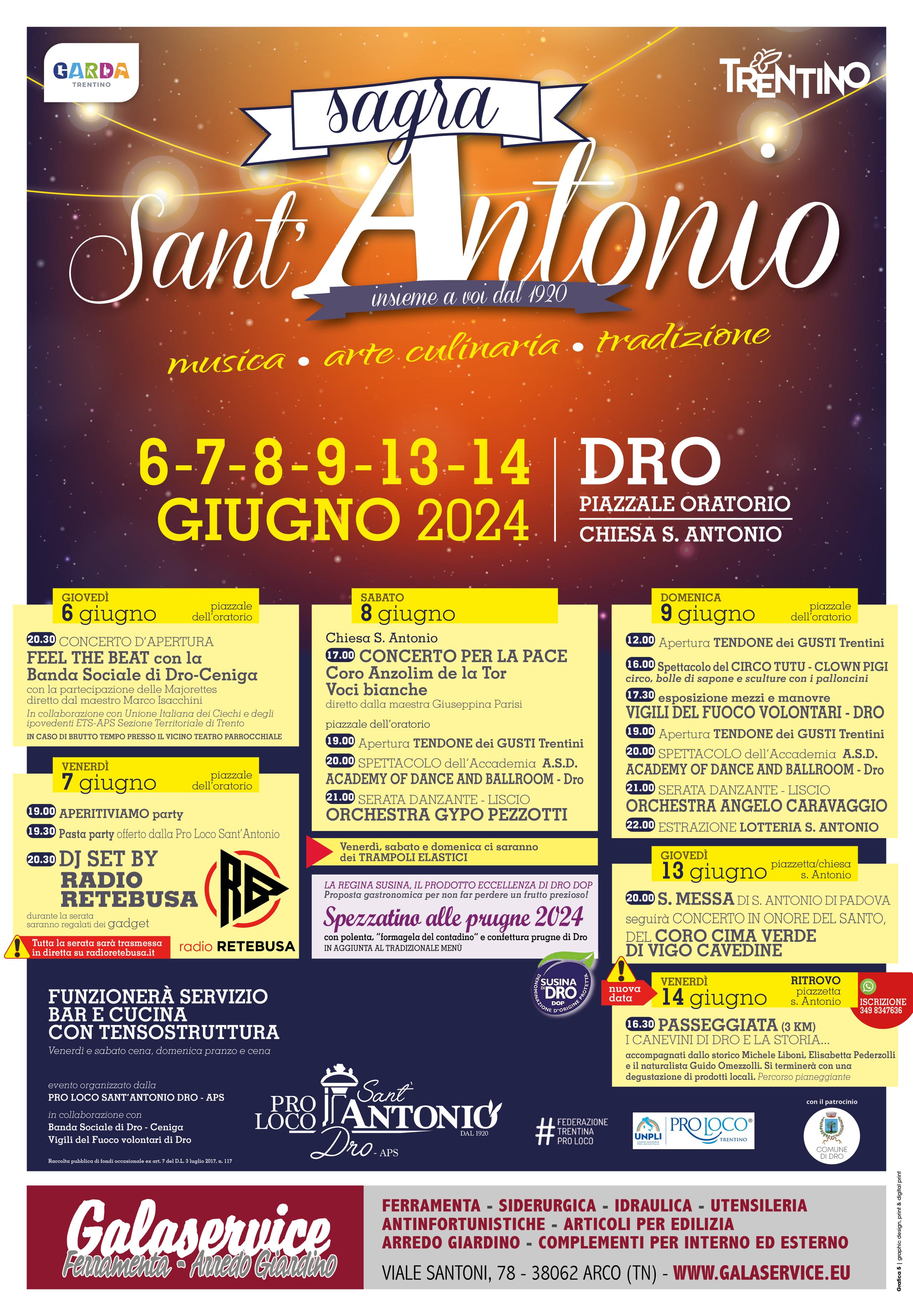 SAGRA S.ANTONIO DA PADOVA 2024 - DRO - MANIFESTO