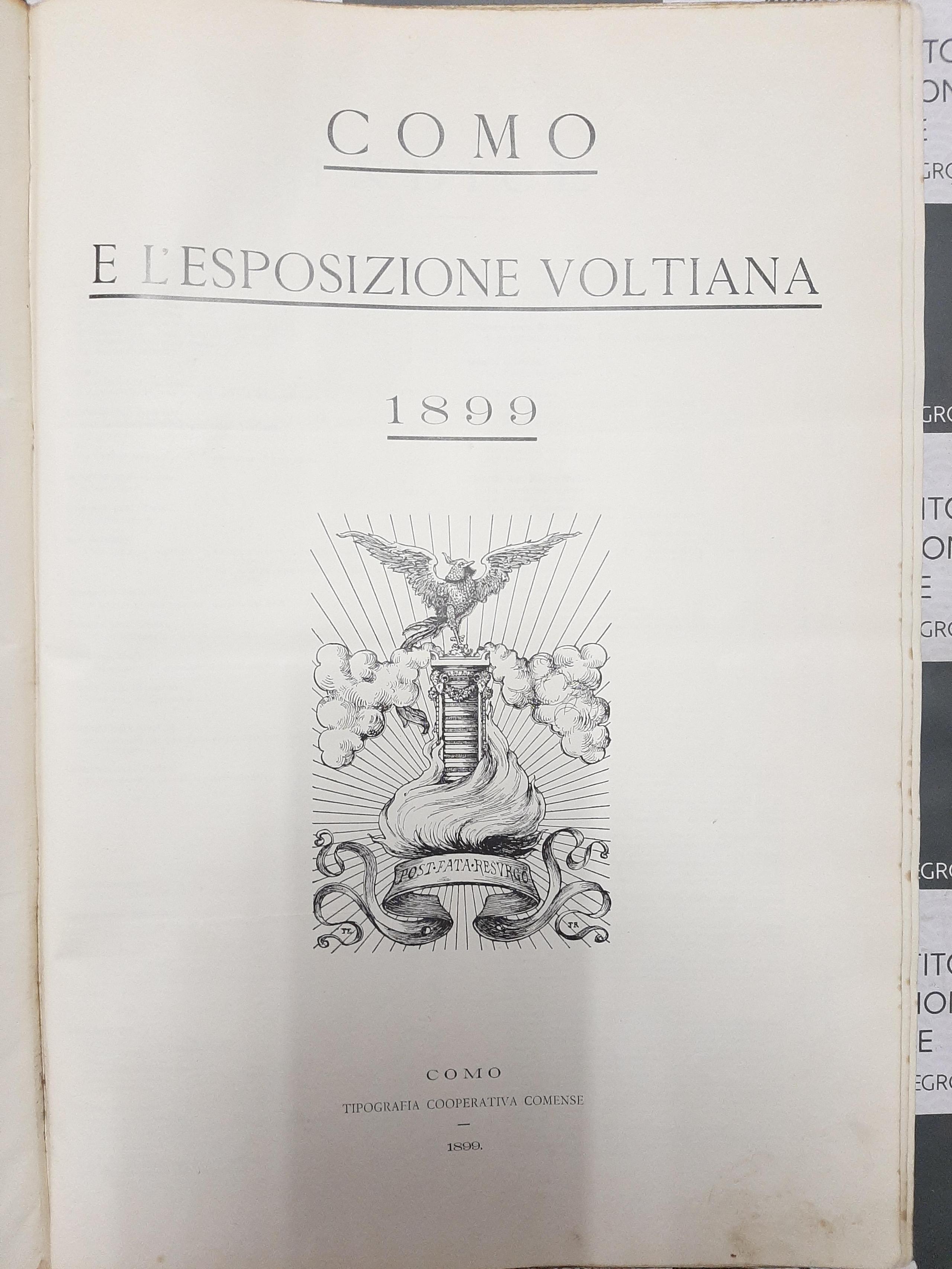 Como L'Esposizione Voltiana 1899 Alessandro Volta