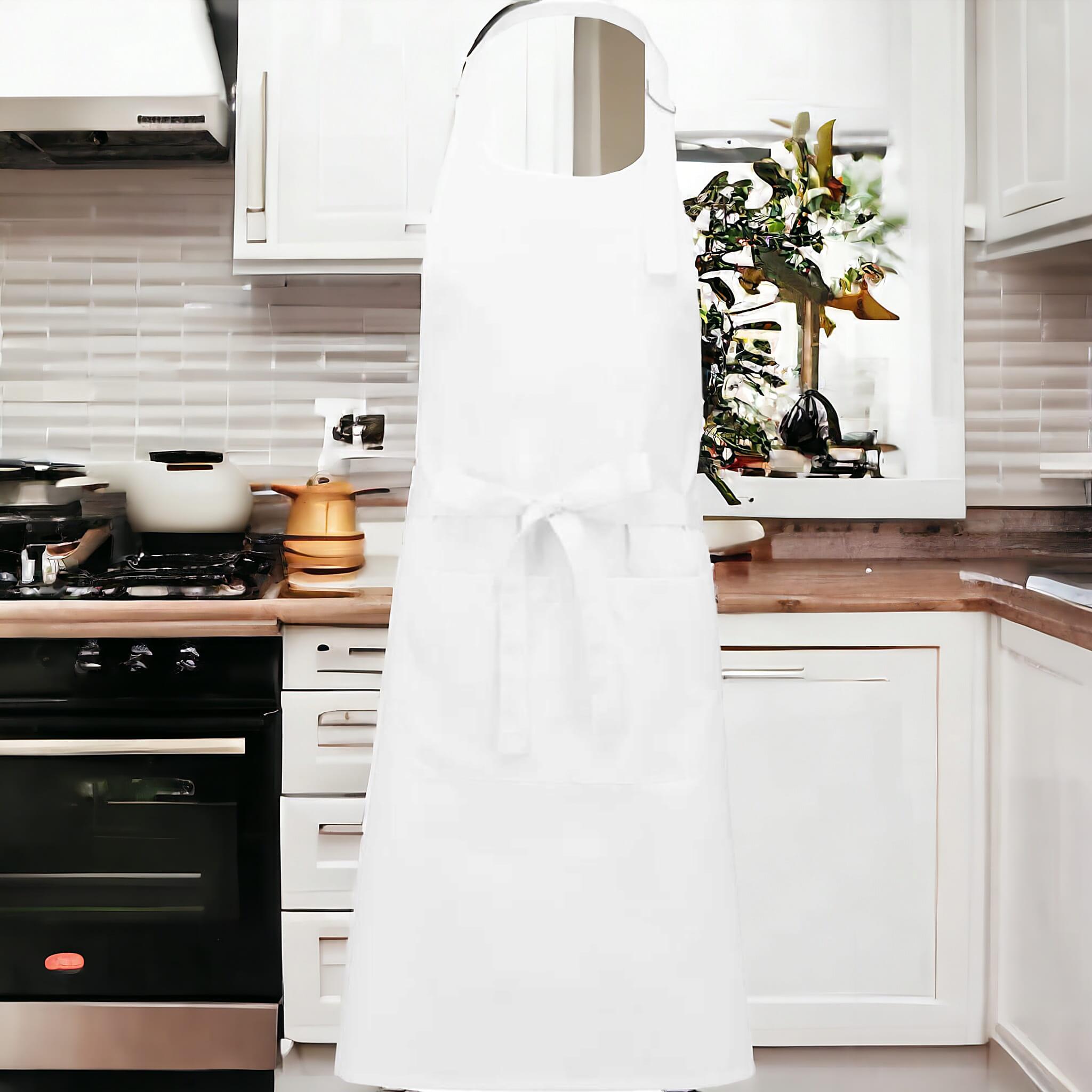 Grembiule Da Cucina Retrò BESTonZON Con Tasche – In Cotone Bianco Con Pizzo, Per Cameriere, Ristoranti E Cosplay