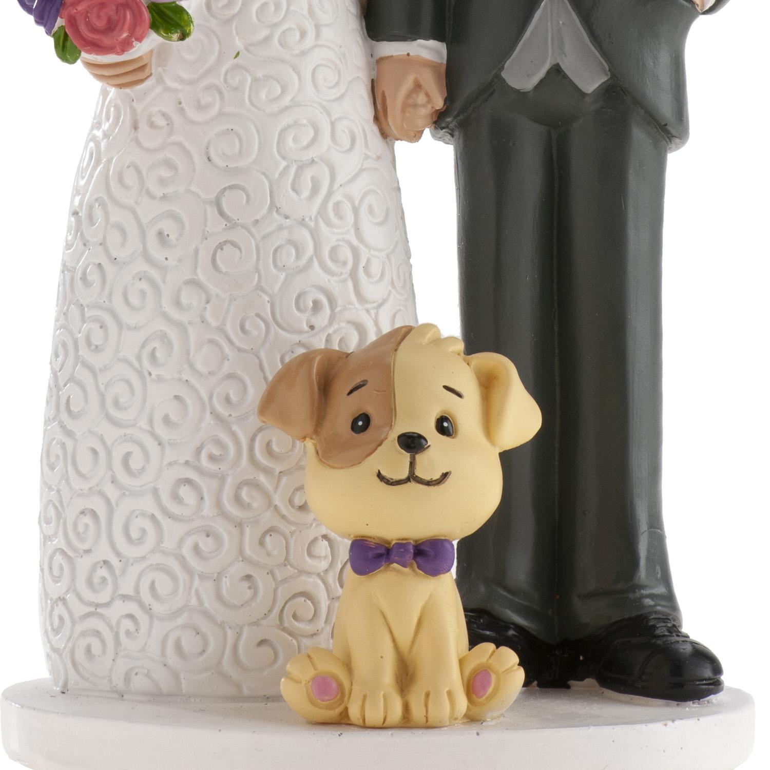 Statuetta per matrimonio con il cane 16cm