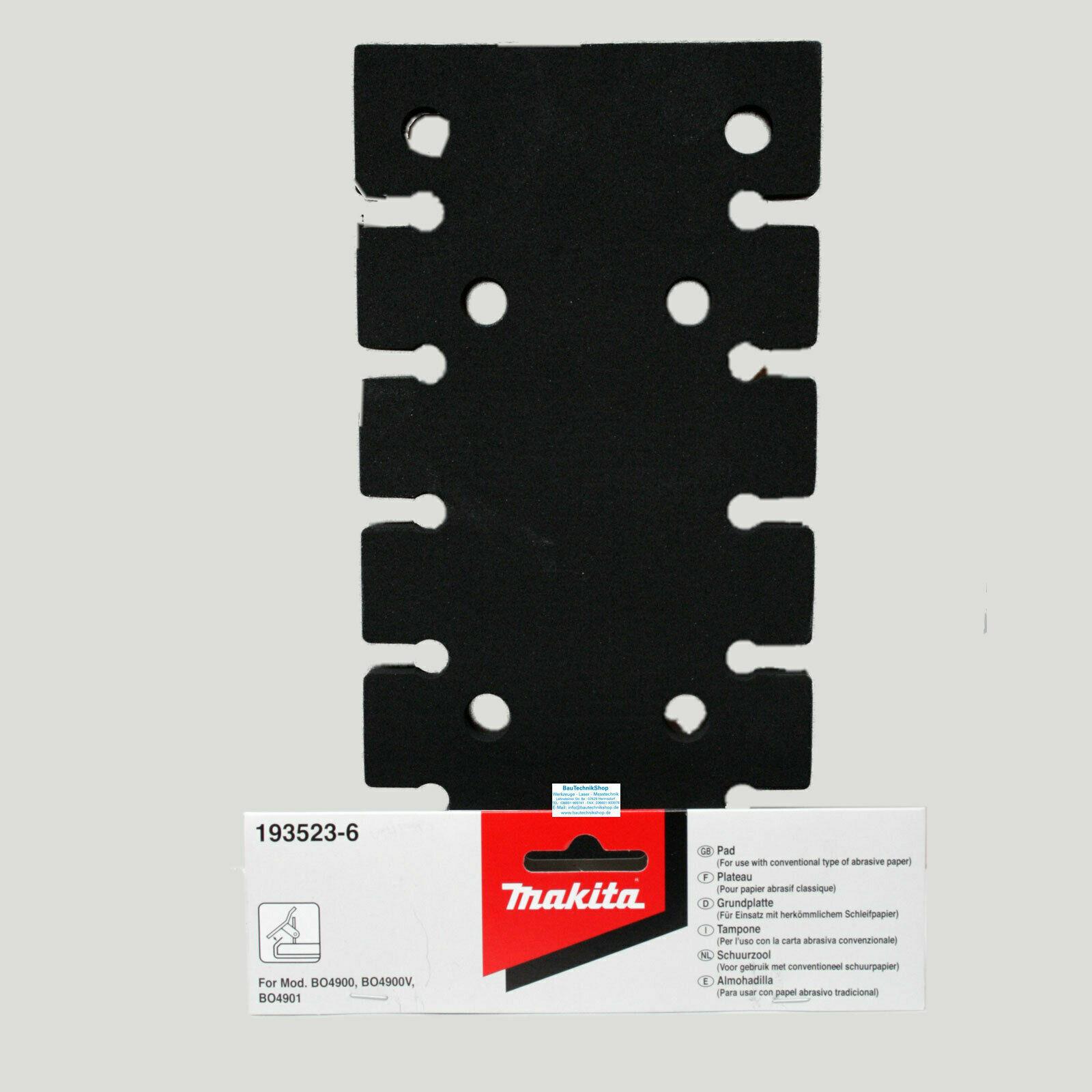 Makita 193523-6-Base in gomma, 115 x 229 mm, per bo4900 per levigatrice