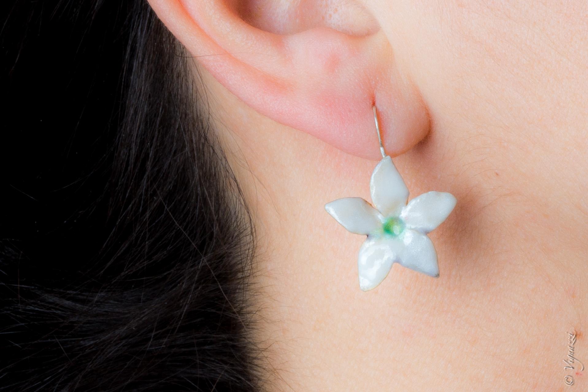 ORECCHINI FIORI DI GELSOMINO : JASMINE FLOWER EARRINGS