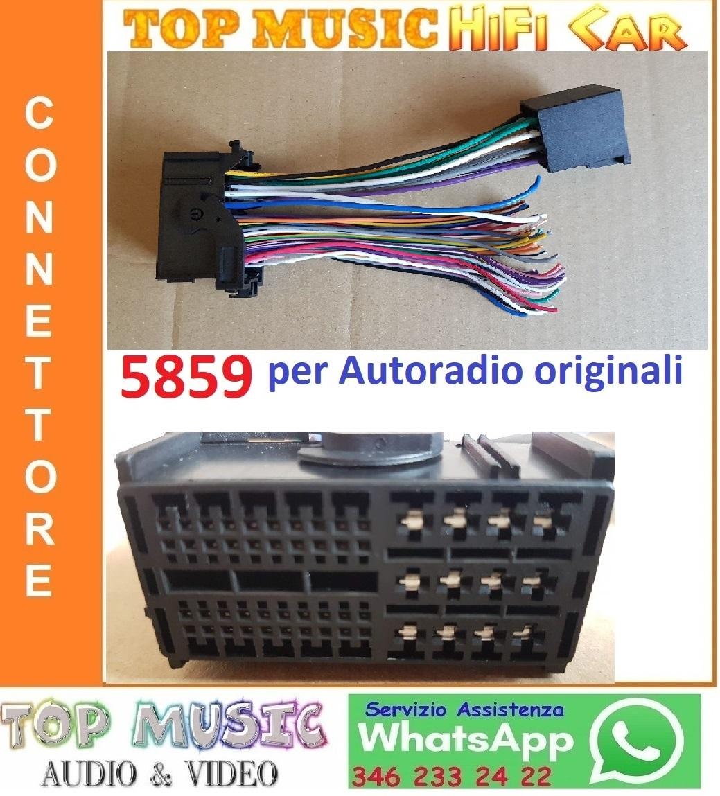 5859- LANCIA-ALFA-ABARTH-CITROEN-DODGE-PEUGEOT-CONNETTORE MONTAGGIO AUTORADIO ORIGINALE