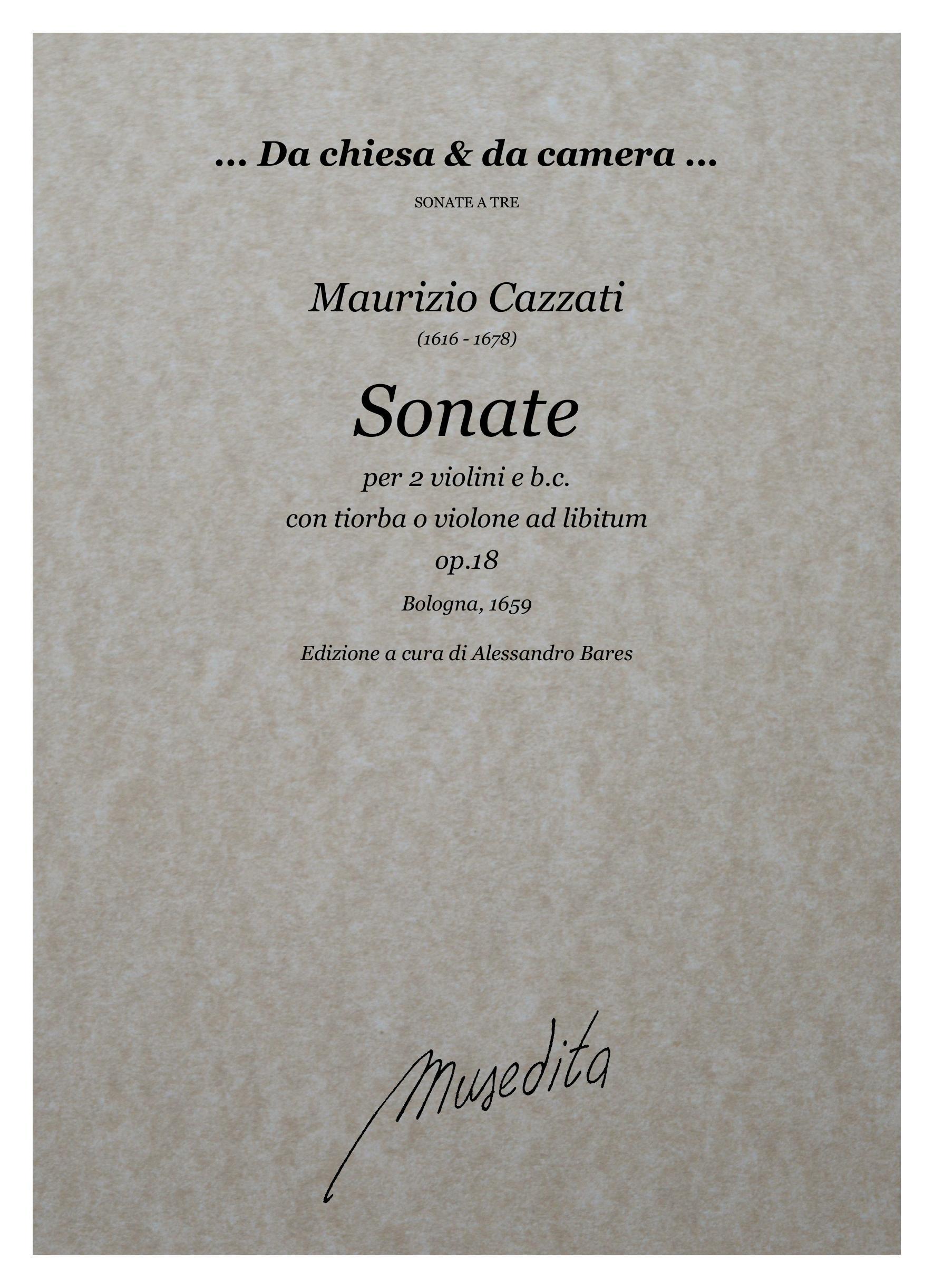 M.Cazzati: Sonate op.18 (Bologna, 1659)