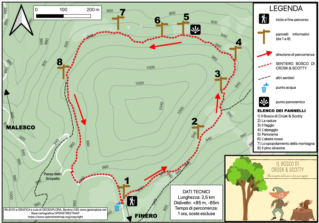 bosco, percordo didattico, bambini, montagna, natura, val vigezzo, ossola, valle cannobina