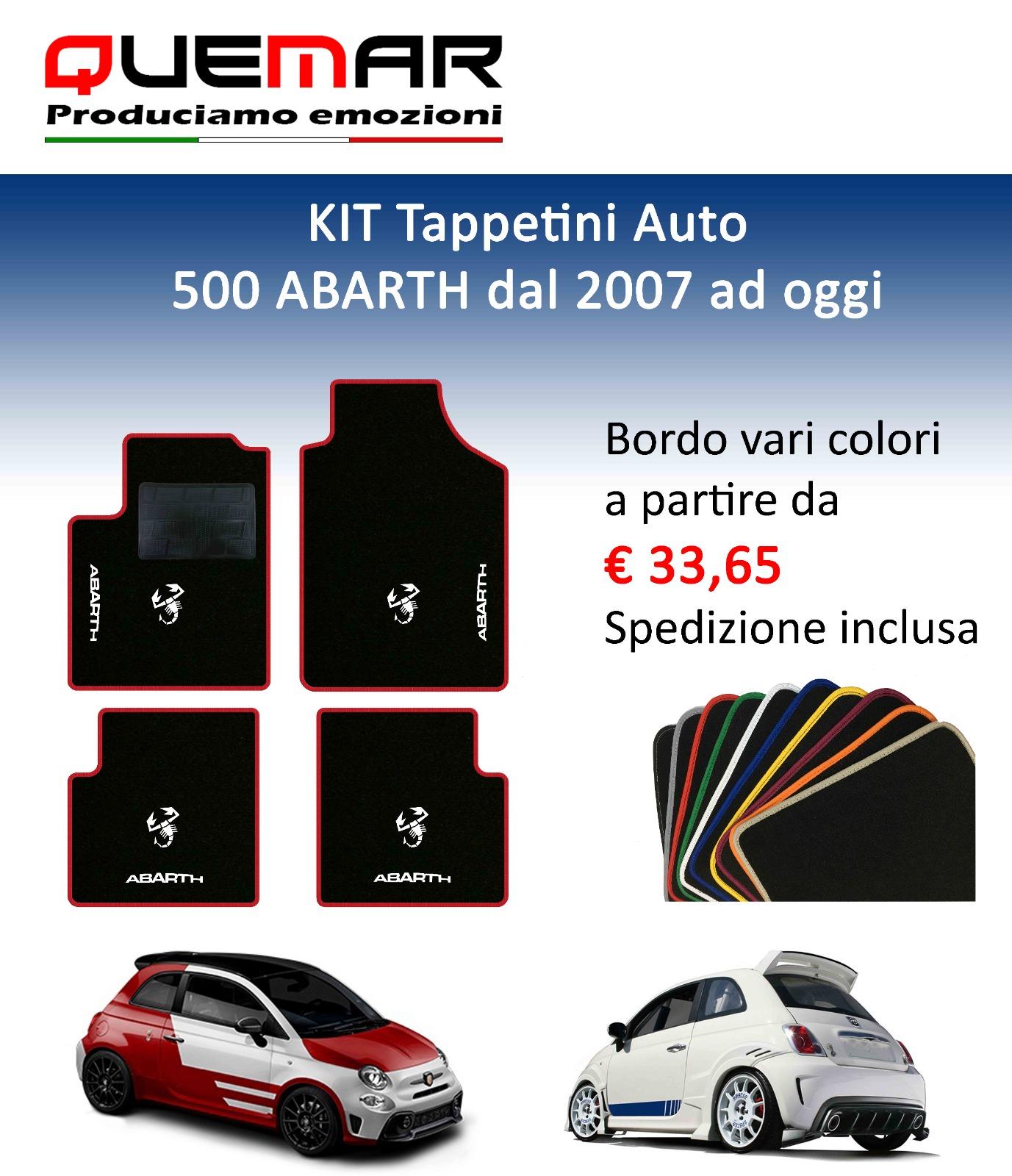 Serie tappetini Abarth per Fiat 500 F/L/R