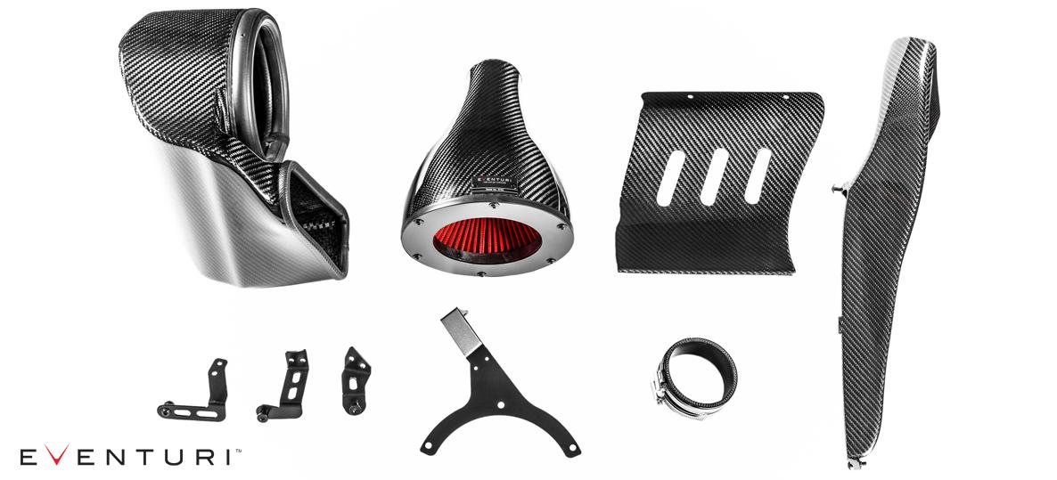 AUDI B9 RS4 / RS5 Black Carbon intake with secondary duct - EVENTURI - EVE-B9RS5-CF-INT