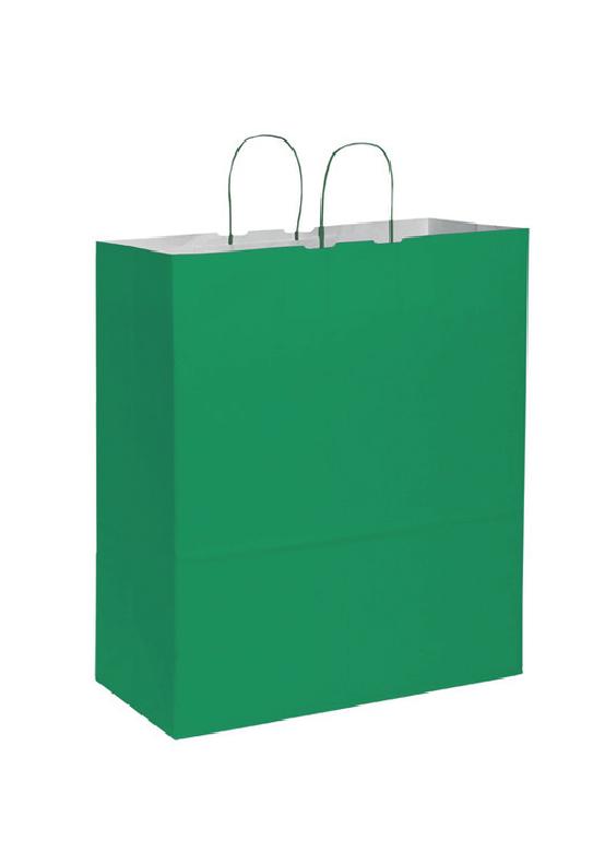 Shoppers in carta manico ritorto 36x41x12 colorata personalizzabile