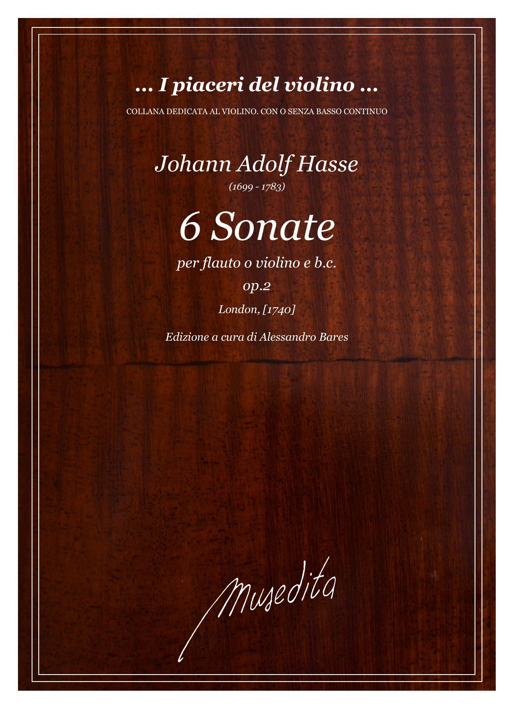 J.A.Hasse: Sonate op.2 (London, [1740])