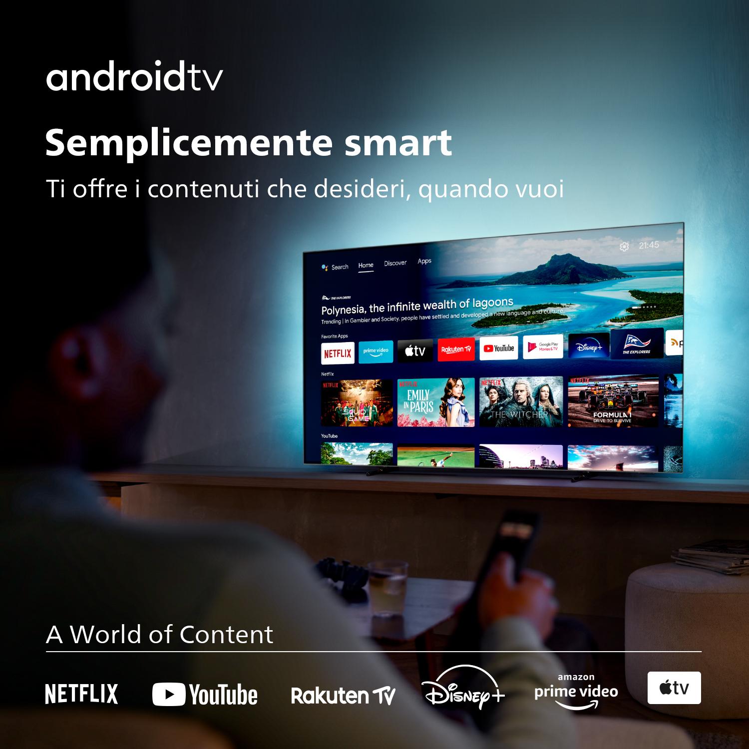 PHILIPS OLED AMBILIGHT TV 55" ANDROID TV UHD 4K 55OLED707