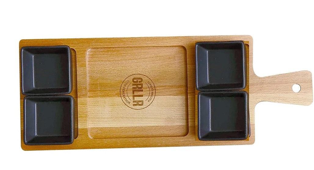 GR-22-BD-10- VASSOIO IN LEGNO 35 CM GET TOGETHER GRLLR NERO