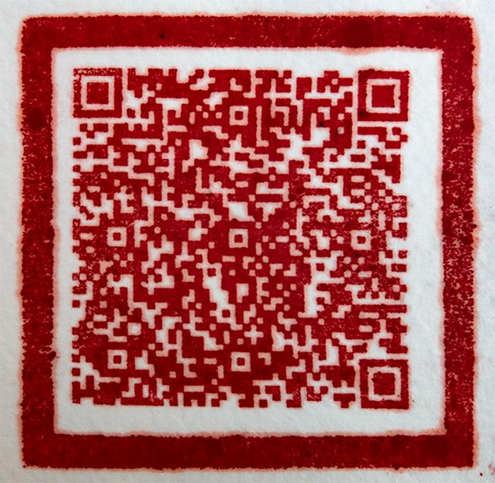 Scan the QR code to access the 'second layer' of the work