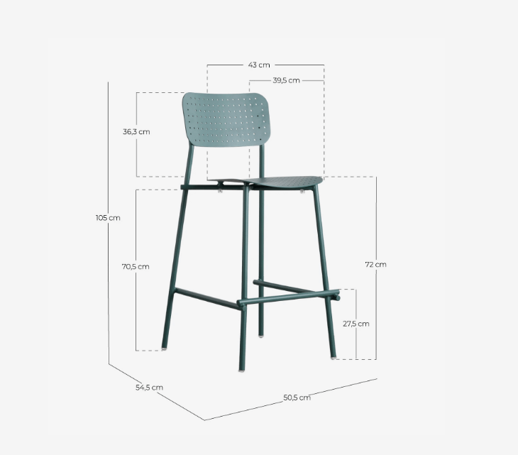 SET DA ESTERNO DI UN TAVOLO ALTO E 2 SGABELLI IN ALLUMINIO KER