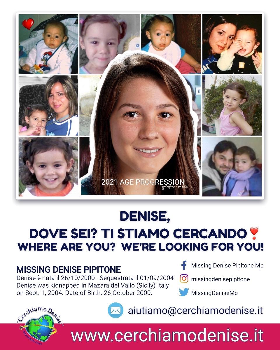 Missing Denise nata il 26 ottobre 2000 - scomparsa 1 settembre 2004 a Mazara del Vallo TP. Sicilia