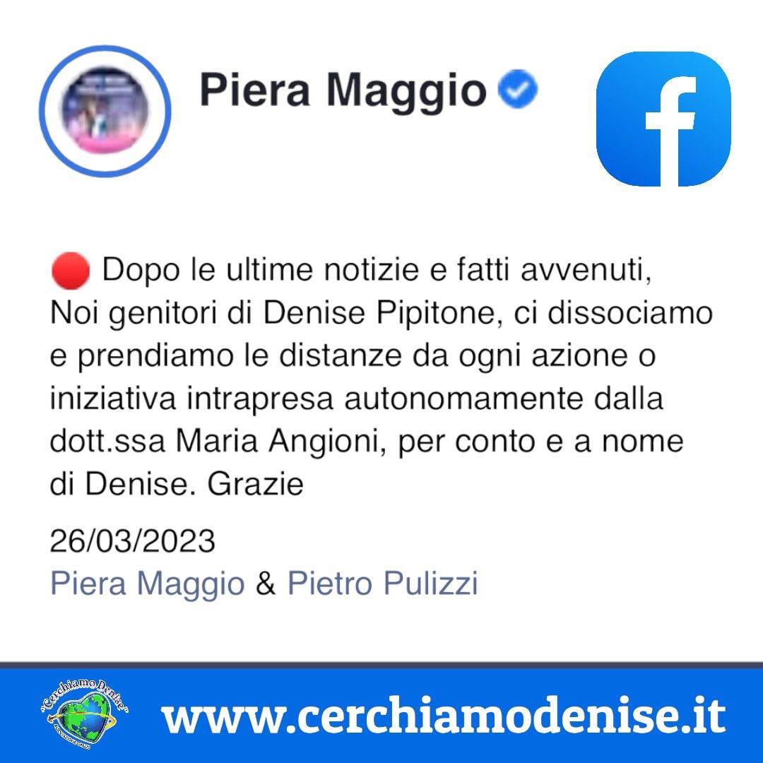 Piera Maggio e Pietro Pulizzi, genitori di Denise, si dissociano dalla ex PM Angioni