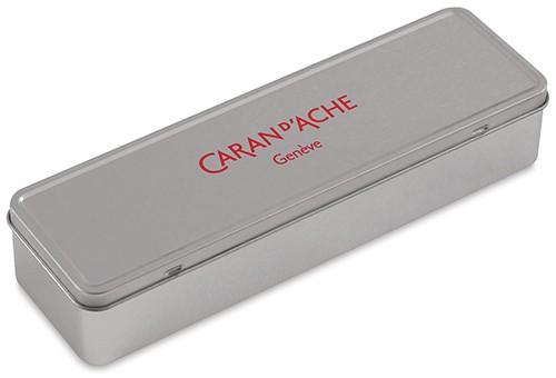 CARAN D'ACHE - Cofanetto alto porta matite vuoto in metallo