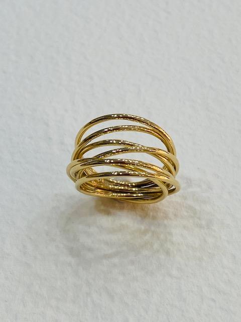 Collezione "Filo di luce" anello in oro giallo