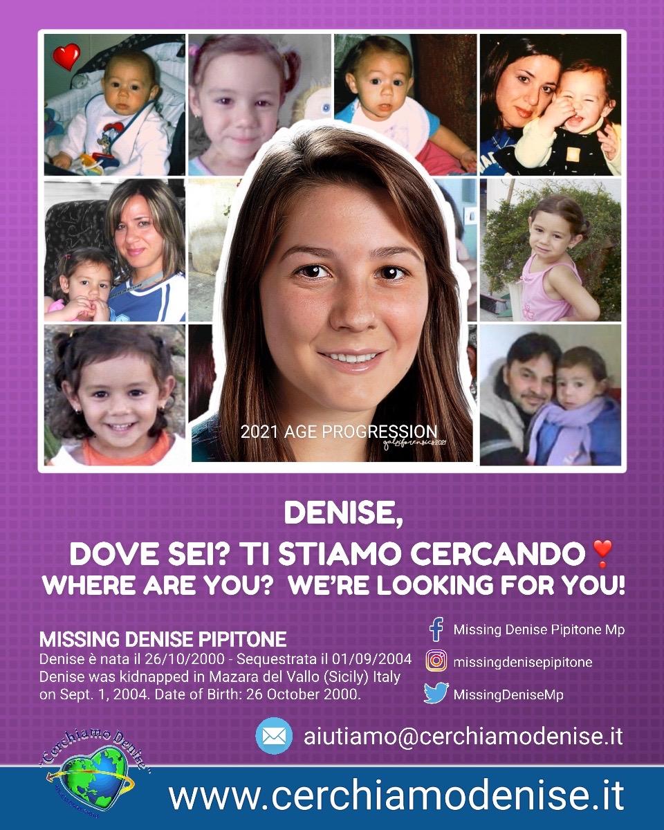 Missing Denise nata il 26 ottobre 2000 - scomparsa 1 settembre 2004 a Mazara del Vallo TP. Sicilia