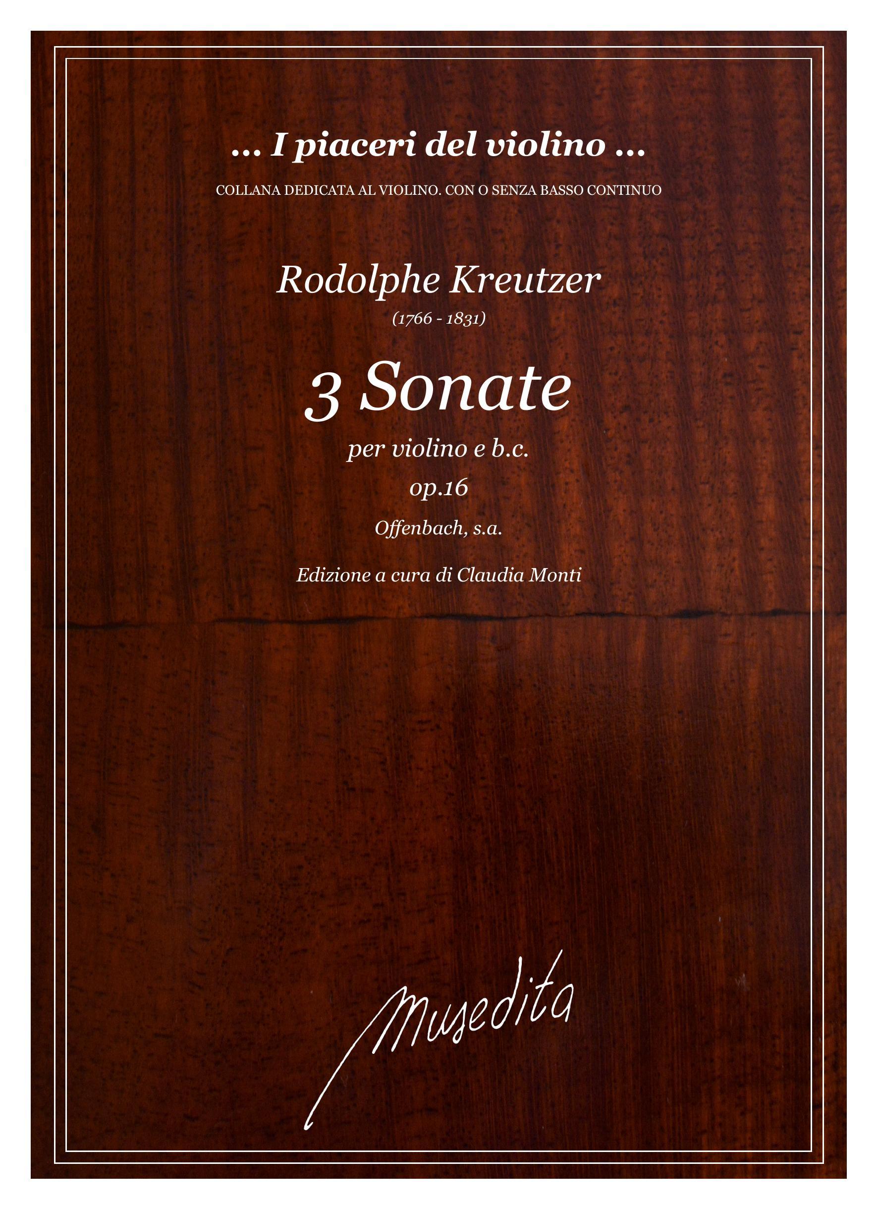 R.Kreutzer: 3 Sonate op.16 (Offenbach, s.a.)