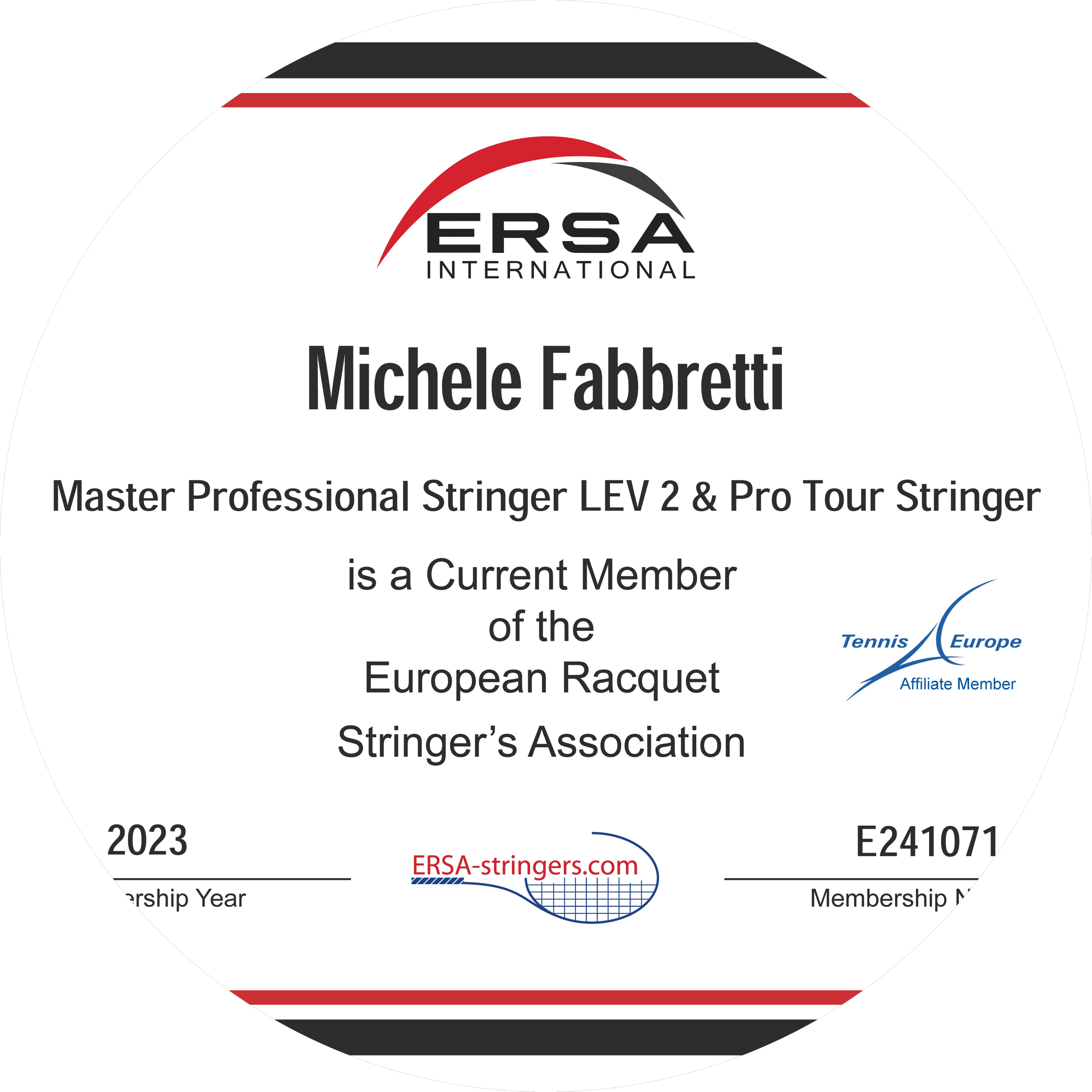 ERSA ( European Racquet Stringers Association ) ITALIA La scuola di