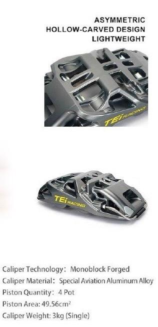 Front Carbon Ceramic Big Brake System 6 / 4 POT ( 375 / 355 mm ) - TEI-Racing