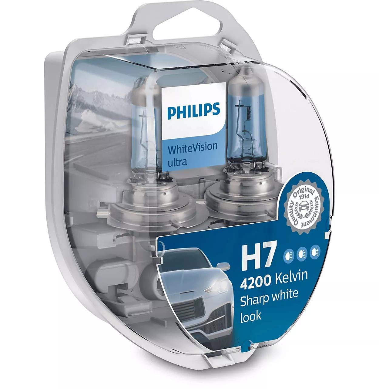 Lampade PHILIPS H7 WhiteVision ultra Duo Box + 2x W5W